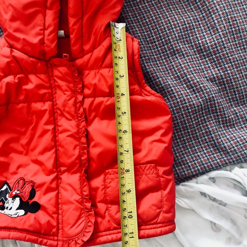 Disney Baby Minnie Mouse Fleece Lined Puffer Vest w/ 3D Ears Unisex 12-18 Mo - Picture 7 of 7